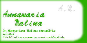 annamaria malina business card