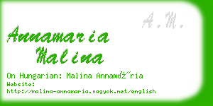 annamaria malina business card